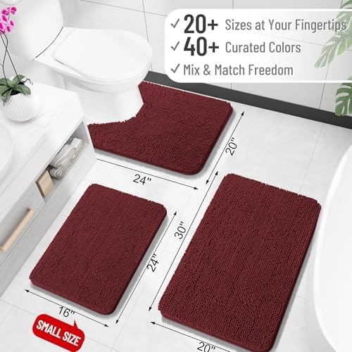 OLANLY Bathroom Rugs 30x20, Extra Soft Absorbent Chenille Bath Rugs - Image 2
