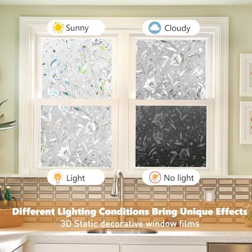 Kromapolis Privacy Window Film, Stained Glass Decorative, 45.2″ x 78.7″ - Image 7