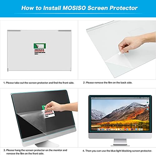 MOSISO Computer Blue Light Blocking Screen Protector Anti-UV Filter Film - Image 3