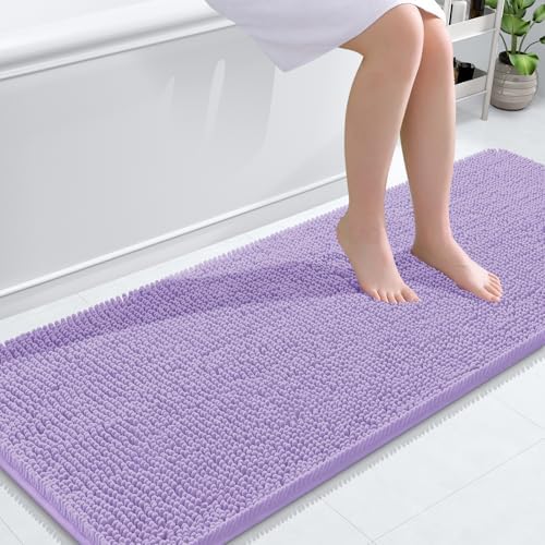 OLANLY Bathroom Runner Rugs 59x24, Extra Soft Absorbent Chenille Bath Rugs by OLANLY