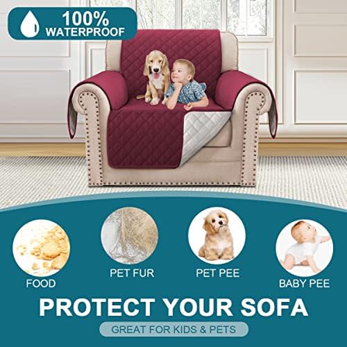 Turquoize 100% Waterproof Chair Covers Couch Covers for Dogs, Chair 23" - Image 2