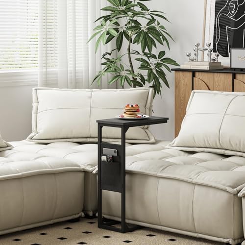 TUTOTAK C Shaped End Table, Side Table for Couch, Sofa Table - Image 7