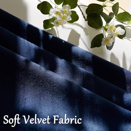 GIGIZAZA Navy Velvet Pillow Covers 20x20 Decorative Pillows Pack of 2 - Image 5