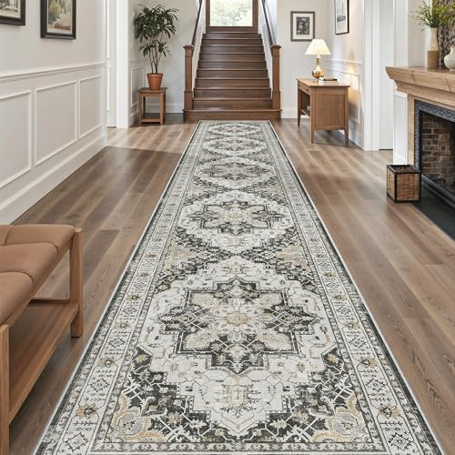 Madane Hallway Runner Rug 3x16 Washable Kitchen Runners Long, Black - Image 3