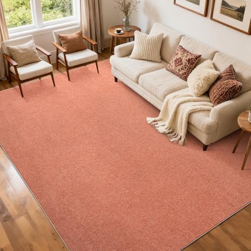 5x7 Orange/White Area Rug Non-Slip Washable Soft for Living Room Bedroom by FinRe%CC%80cHome