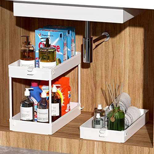 SPACEKEEPER 3 Tier Rolling Cart, Bathroom Cart Organizer with Wheels, White - Image 3