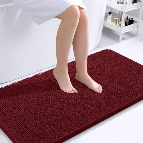OLANLY Bathroom Runner Rugs 44x24, Extra Soft Absorbent Chenille Bath Rugs by OLANLY