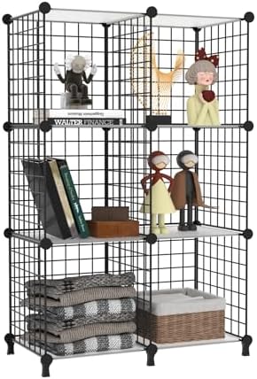 AWTATOS Wire 6 Cube Storage Organizer, Closet Storage Shelves Stackable by AWTATOS