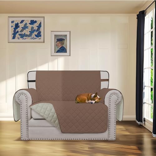 Easy-Going Reversible Couch Cover, Chair 30 in, Brown/Beige - Image 2