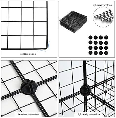 C&AHOME Wire Cube Storage, 6 - Cube Organizer Metal C Grids, Storage, Black - Image 4