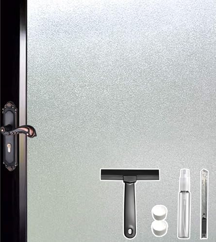 DUOFIRE Window Privacy Film, Frosted Glass Window Film, Pure, 35.4"x78.7" by DUOFIRE