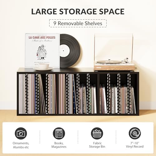 IOTXY DIY Modular Cubby Bookcase - Stackable 12-Cube Open Bookshelf, Black - Image 4