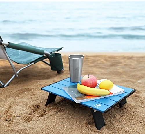 VILLEY Portable Mini Folding Beach Table, Ultralight Aluminum Side Table - Image 2