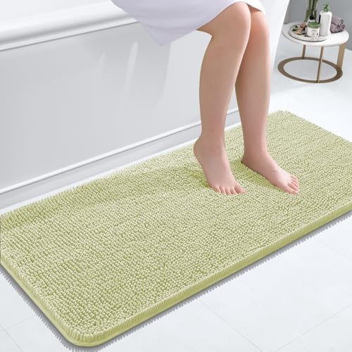 OLANLY Bathroom Runner Rugs 47x20, Extra Soft Absorbent Chenille Bath Rugs by OLANLY