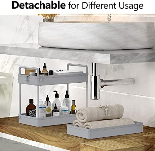SOLEJAZZ 3 Tier Slim Rolling Storage Cart Organizer with Wheels, Gray - Image 4