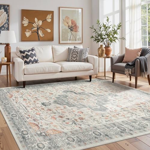 Rugxara 5X7 Taupe Washable Area Rug for Living Room by Rugxara
