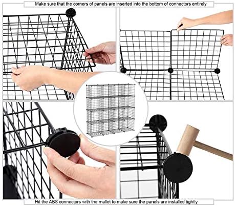 C&AHOME Wire Cube Storage, 16 Cubes Organizer Metal C Grids Storage, Black - Image 6