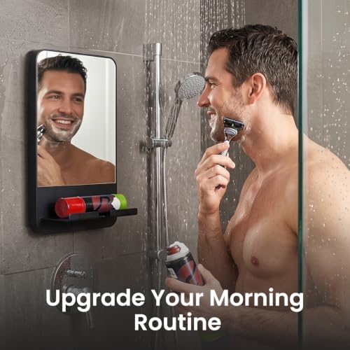 TAILI Shower Mirror Fogless for Shaving,Fogless Mirror Suction Wall Mounted - Image 3