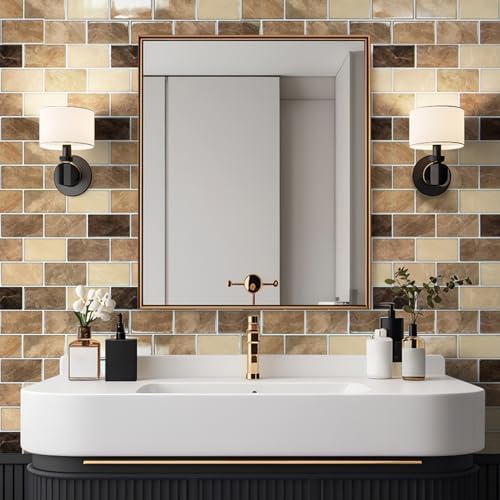 Art3d 10-Pack Subway Peel and Stick Backsplash, Yellow Jasper, 12 x 12 Inch - Image 3