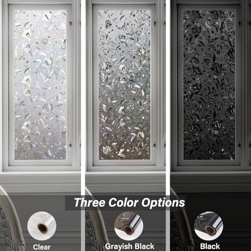 LEMON CLOUD Window Privacy Film, Stained Glass Window Cling, 17.5″ x 78.7″ - Image 5