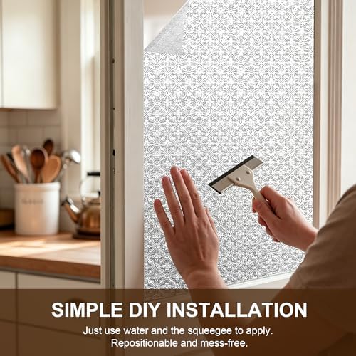 3D Decorative Window Privacy Film, Anti- UV Static Cling,34.5"x78.7" - Image 5