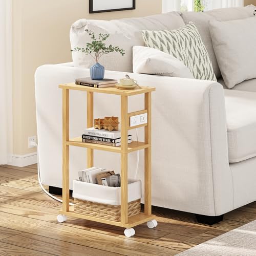 TUTOTAK Small Narrow Side Table, Set of 2 Skinny End Table - Image 5