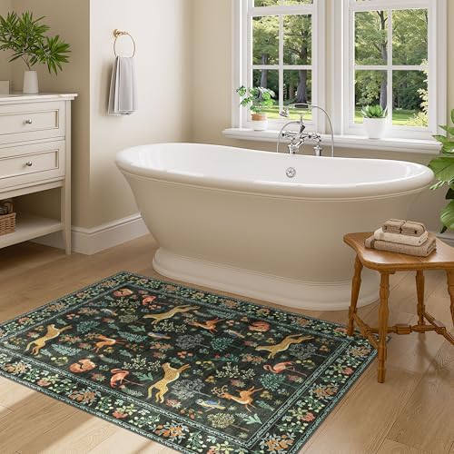 DUKINO 3x4 Rug, Washable Animal Area Rug for Entryway Non Slip, Black - Image 6