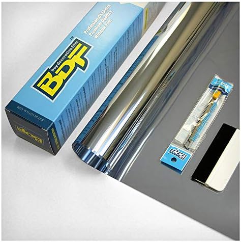 BDF S15 Window Film Daytime Privacy and Heat Control Mirror Silver 15 (Dark) - 48in X 50ft - Image 2