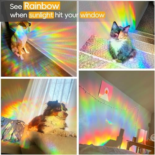 Leafy Rainbow Window Privacy Film, Stained Glass Cling, 29.5" * 157.4 " - Image 5