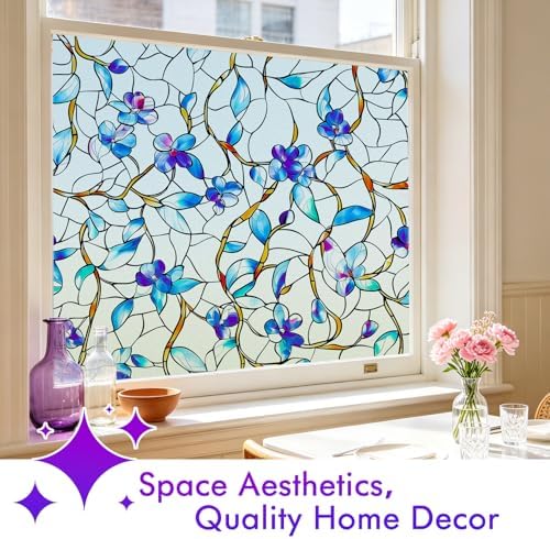 SOMWISE Frosted Window Privacy Film, Decorative Sun Heat Blocking, Anti UV - Image 4