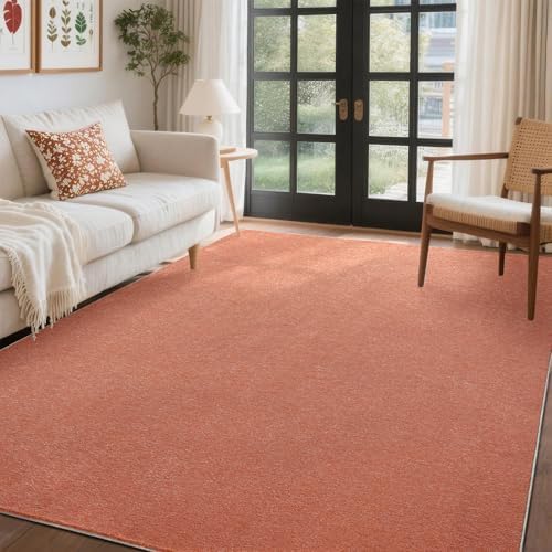 4x6 Orange/White Area Rug Non-Slip Washable Soft for Bedroom Living Room by FinRe%CC%80cHome