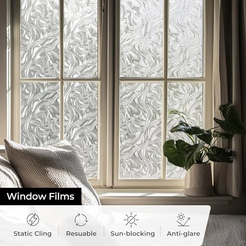 ADD.HERES Window Privacy Film, Glass Decorative Static Cling, 17.5" x 78.7" - Image 3