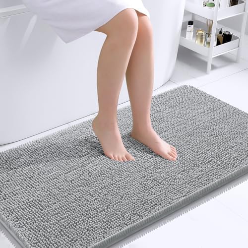 OLANLY Bathroom Runner Rugs 44x24, Extra Soft Absorbent Chenille Bath Rugs by OLANLY