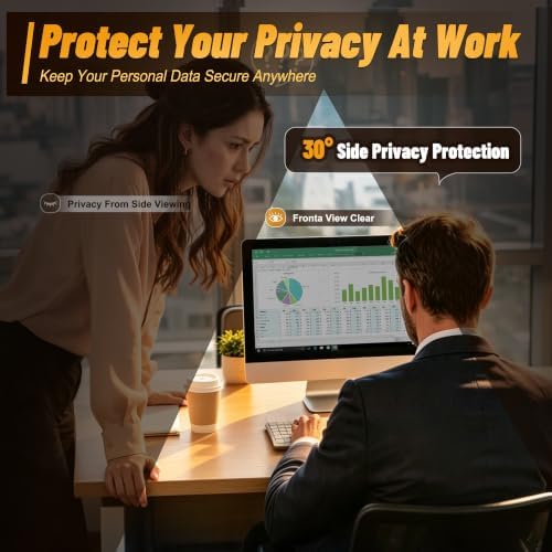 32 Inch Computer Monitor Privacy Screen, Blue Light Filter - Image 2