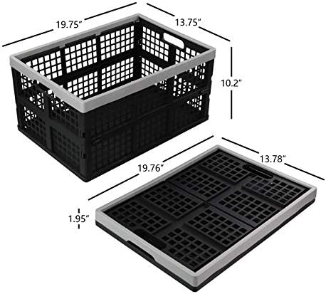 Vababa 42 L Stackable Collapsible Storage Crate, 3-Pack Storage Basket - Image 3
