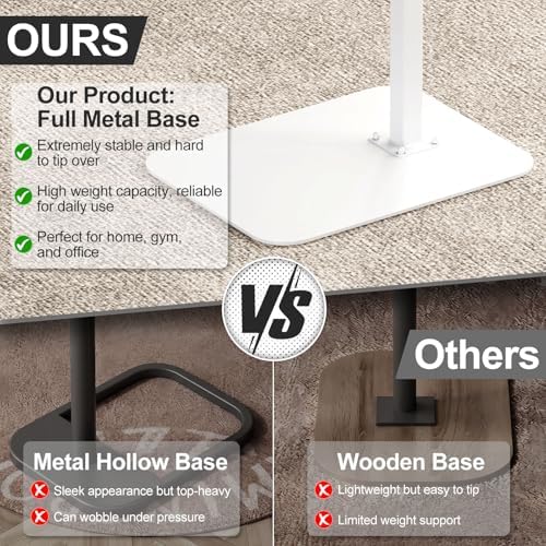 Side Table Sofa Tray for Couch Heavy Metal Base Swivel/Adjustable Height - Image 5
