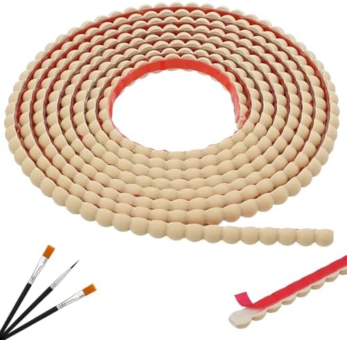 20ft Decorative Bead Pearl Peel and Stick Wall Molding Trim, Wood by JSIWOTH