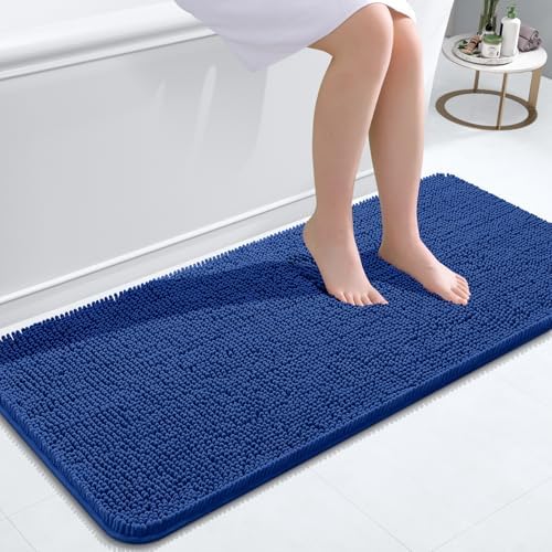 OLANLY Bathroom Runner Rugs 47x20, Extra Soft Absorbent Chenille Bath Rugs by OLANLY