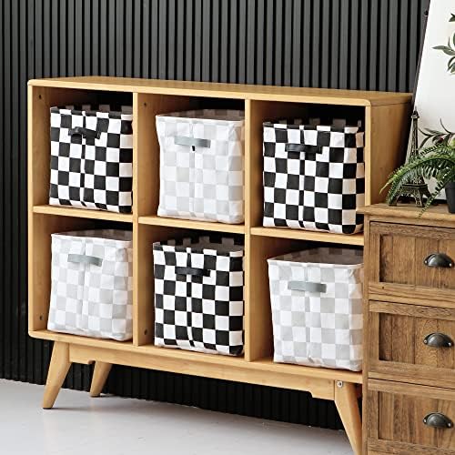Hinwo Collapsible Canvas Storage Cubes with Handles, 11-Inch, 3-Pack - Image 2