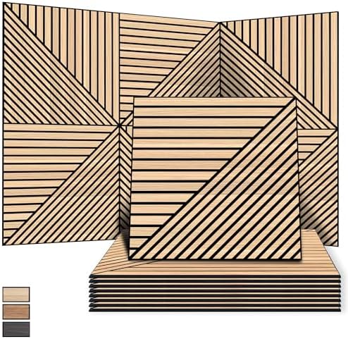 WoveN SounD Acoustic Wall Panels, Natural Oak, 8 Pack, 23.6x23.6 in by WovenSound