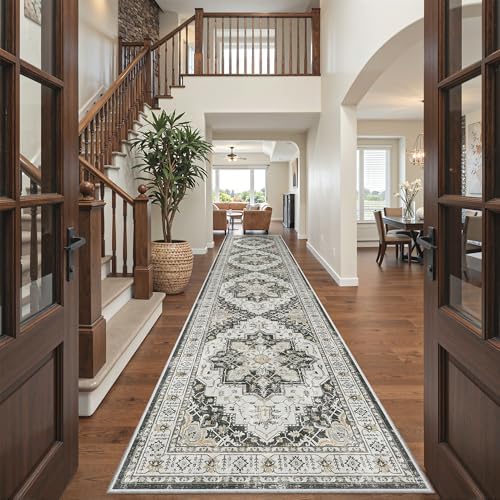 Madane Hallway Runner Rug 3x14 Washable Kitchen Runners Long, Black - Image 3