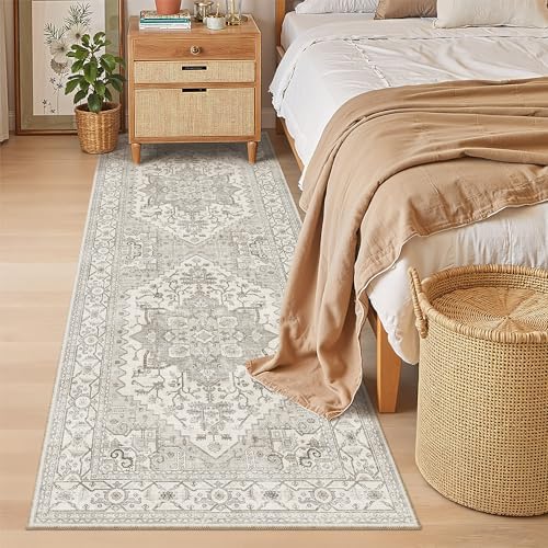 Madane Hallway Runner 3x8, Kitchen Rugs Washable Entry Rug, Beige/Brown - Image 3