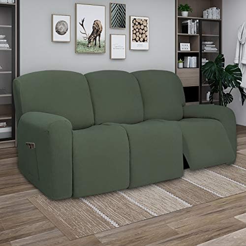 PureFit Super Stretch 3 Seats Recliner Sofa Couch Cover with Pocket - Image 2