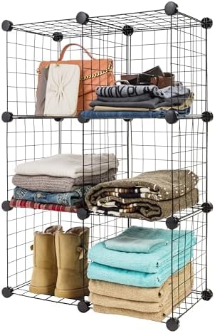 IRIS USA 6-Cube Modular Wire Cube Storage Organizer by IRISUSA