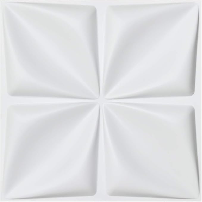 Art3d White 3D Wall Panel PVC Flower Design Cover 3 Sq Meter, for Interior Wall Decor in Living Room, Bedroom, Lobby, Office, Shopping Mall - Image 2