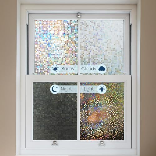 KESPEN Mosaic Rainbow Window Privacy Film Stained Glass, 29.5In X13.1Ft - Image 4