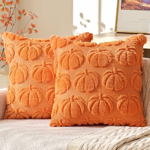 MIULEE Fall Pillow Covers Pumpkin Fall Decor 22x22 Orange by MIULEE