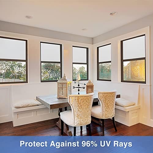 Volcanics Frosted Glass Window Privacy Film with Installation Tools, Removable Static Cling Bathroom Window Film, Heat Control UV Blocking, Peep-Proof, Ideal for Home Office 35.4 x 118 Inches - Image 4
