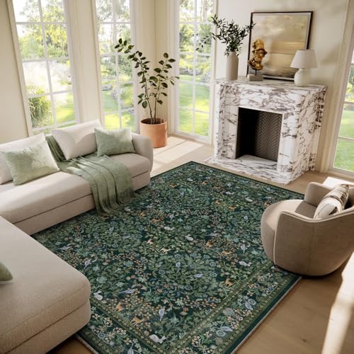 Washable Area Rugs for Living Room: 6x9 Rugs for Bedroom Stain Resistant Non Slip Low Pile Lightweight Soft Carpets for Bedroom Kitchen Dining Room Nursery Kids Room Farmhouse Home Office by palohom