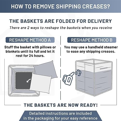 NaturalCozy Storage Cubes 11 Inch Cotton Rope Woven Baskets for Organizing, 3-Pack | Cube Storage Bin | Square Storage Baskets for Shelves Organizer, Classroom, Kids Toy Bins, Closet, Baby Nursery - Image 6